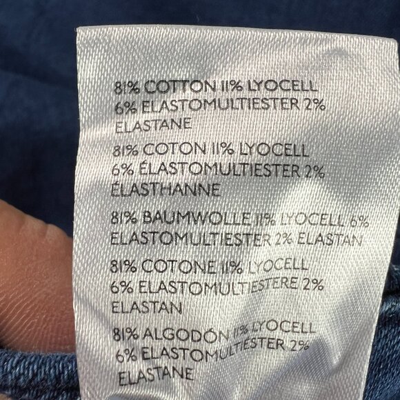 Maeve Jeans Women's 30x24 Colette Wide Leg High Rise Crop Dark Blue Denim Tag 30 - Picture 8 of 16